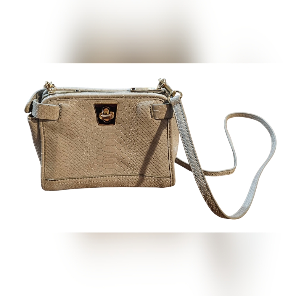 Zara Basic Collection Pre-Loved Mini Snakeskin Em… - image 3